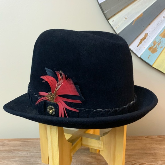 Vintage KOKOROS Hatters Fedora Genuine Velour Hat SZ 7 NICE - Picture 1 of 12